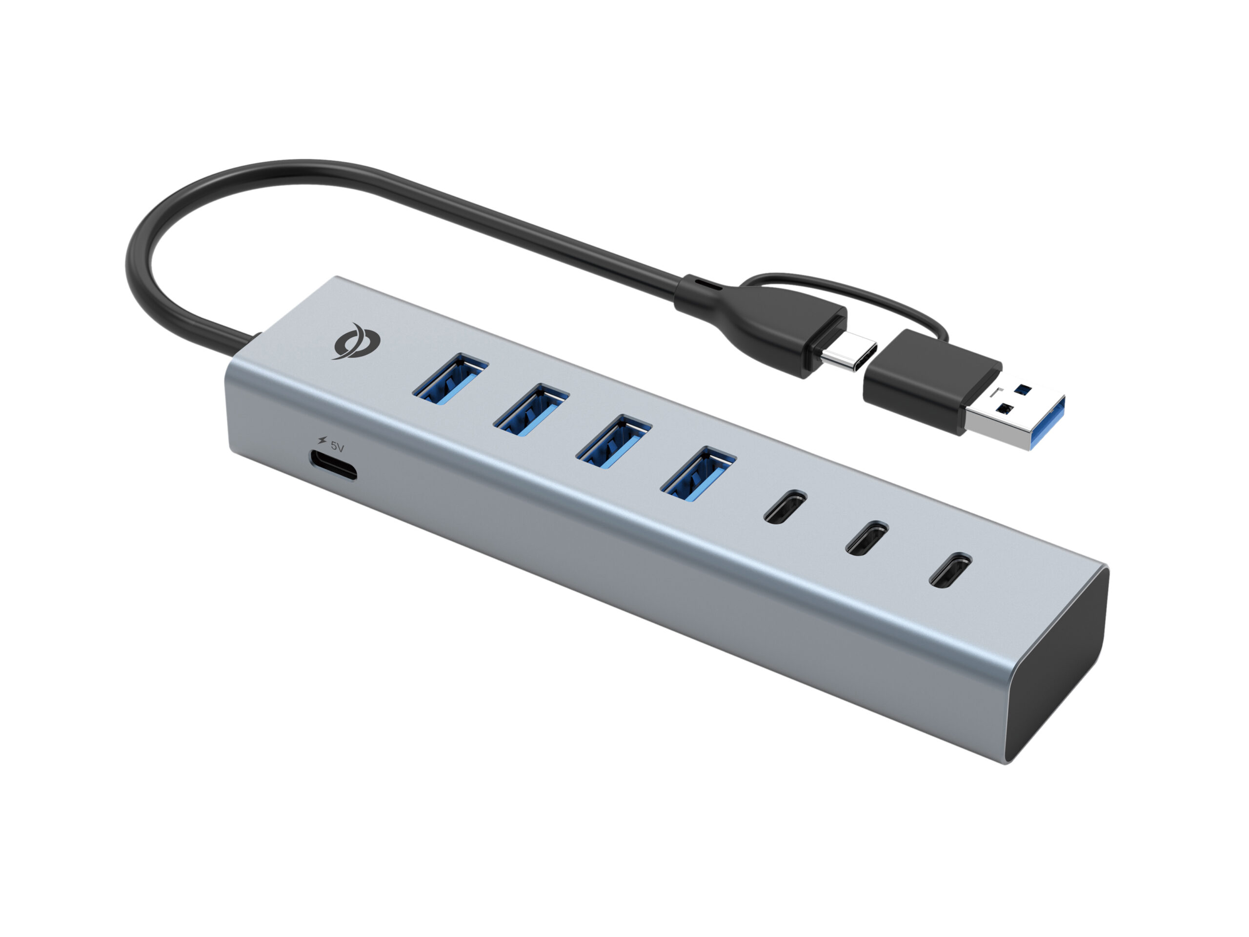 Conceptronic HUBBIES20GP hub de interfaz USB 3.2 Gen 1 (3.1 Gen 1) Type-C 5000 Mbit/s Gris - Imagen 3