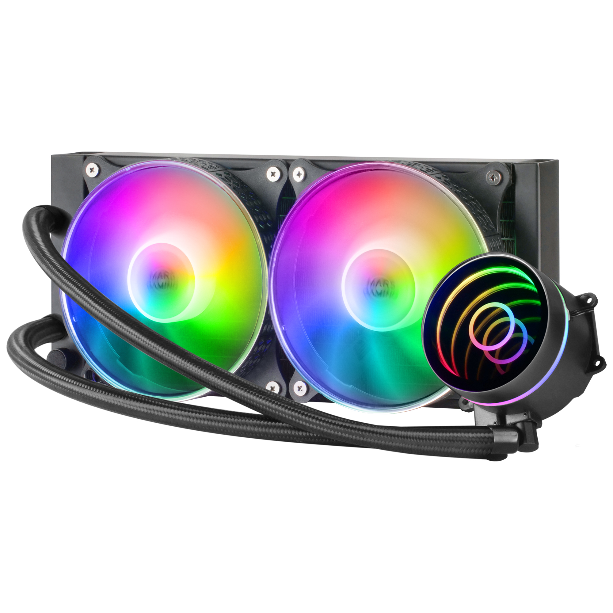 Mars Gaming ML-ONE240, Refrigeración Líquida CPU, TDP 400 W, Espejo Infinito, 2 Ventiladores FRGB Silenciosos, Multisocket Universal, Negro - Imagen 3
