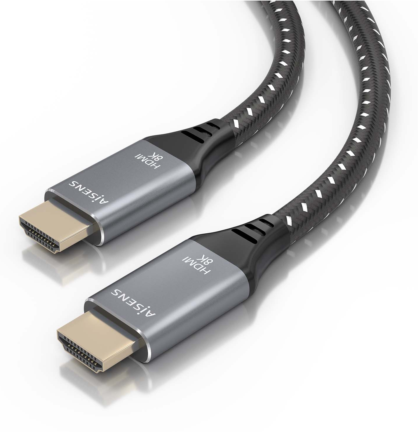 AISENS Cable HDMI V2.1 ultra alta velocidad / HEC 8K@60Hz 48Gbps, A/M-A/M, Gris/Negro, 7.0m - Imagen 3