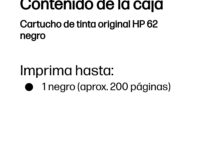 HP Cartucho de tinta original 62 negro