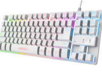 Trust GXT 833W Thado teclado Juego USB QWERTY Español Blanco