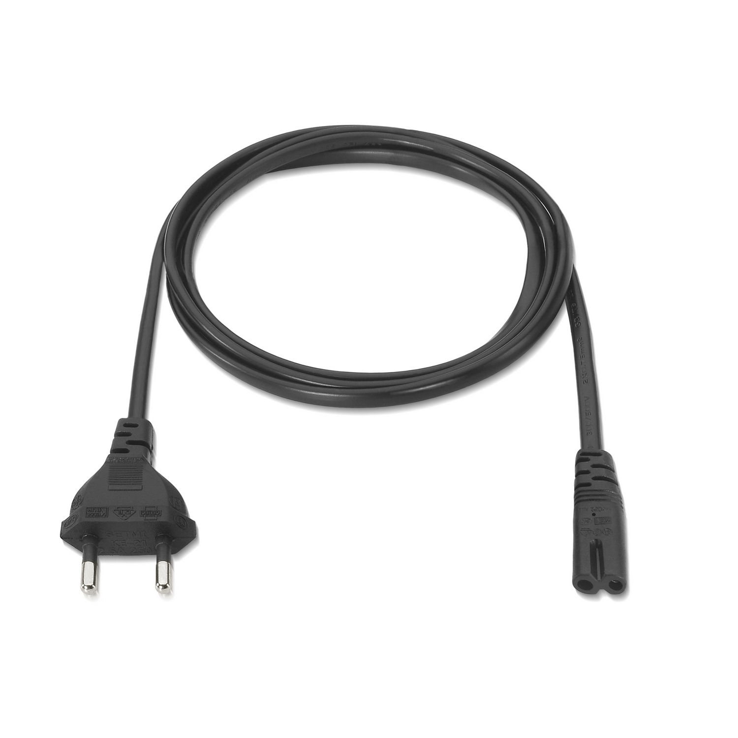 AISENS A132-0173 cable de transmisión Negro 1,5 m CEE7/7 C7 acoplador - Imagen 2