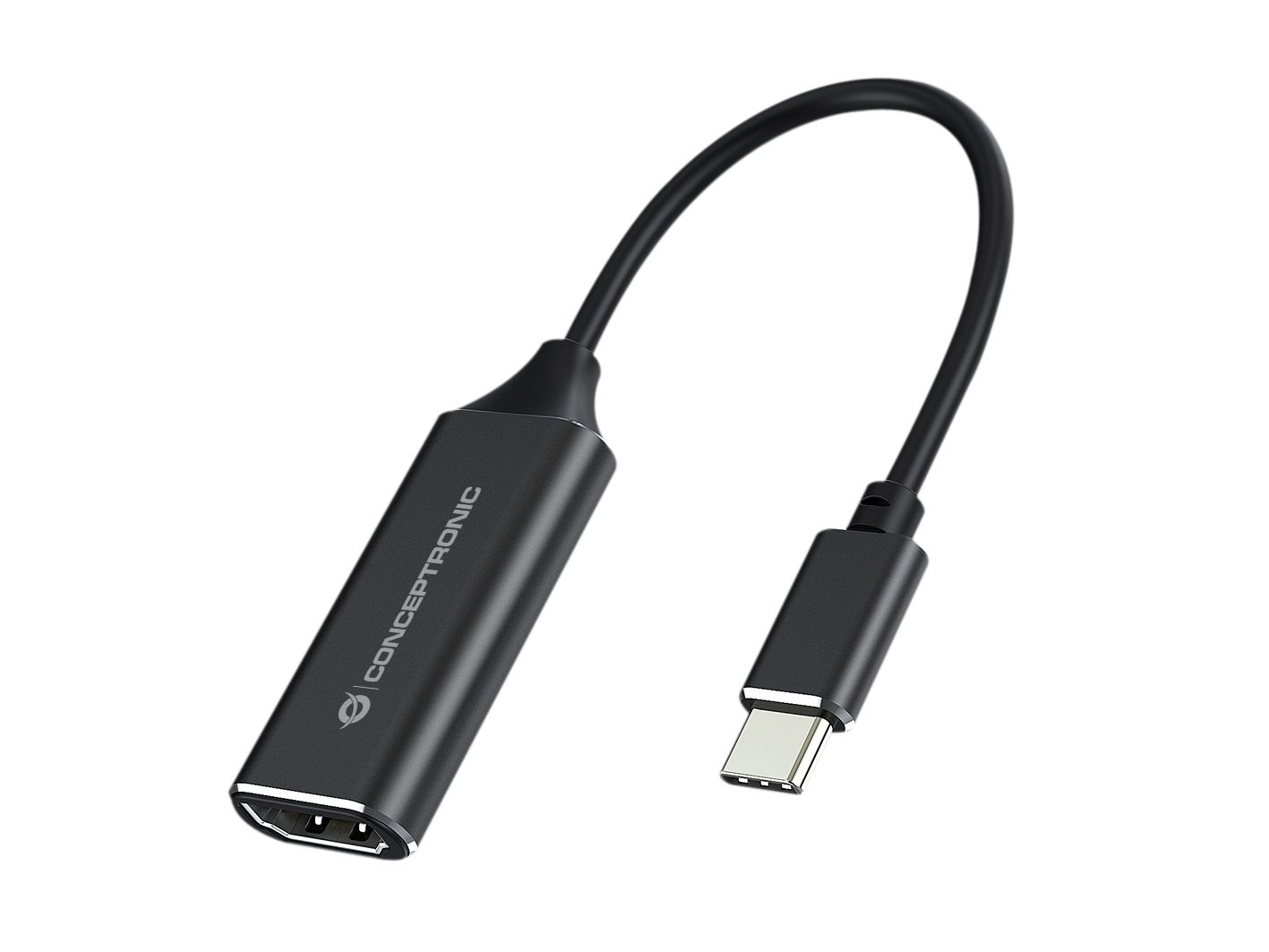 Conceptronic ABBY03B adaptador de cable de vídeo HDMI tipo A (Estándar) USB Tipo C Negro