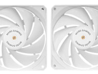 Mars Gaming MF-NCLX2, Kit 2x Ventiladores Ultrasilenciosos 120mm, Diseño Aspas Híbridas, Ventiladores 2en1 con Rodamiento FDB de Cobre Hiperbalanceado, Sistema Conexión PWM, Pads Antivibración, Blanco