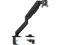 AISENS Soporte de Mesa Eco Contrapeso Giratorio e Inclinable para Monitor/TV 9kg (3 Pivotes, 1 Brazo) de 17-32, Negro