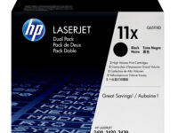 HP 11X 2-pack High Yield Black Original LaserJet Toner Cartridges cartucho de tóner 2 pieza(s) Negro