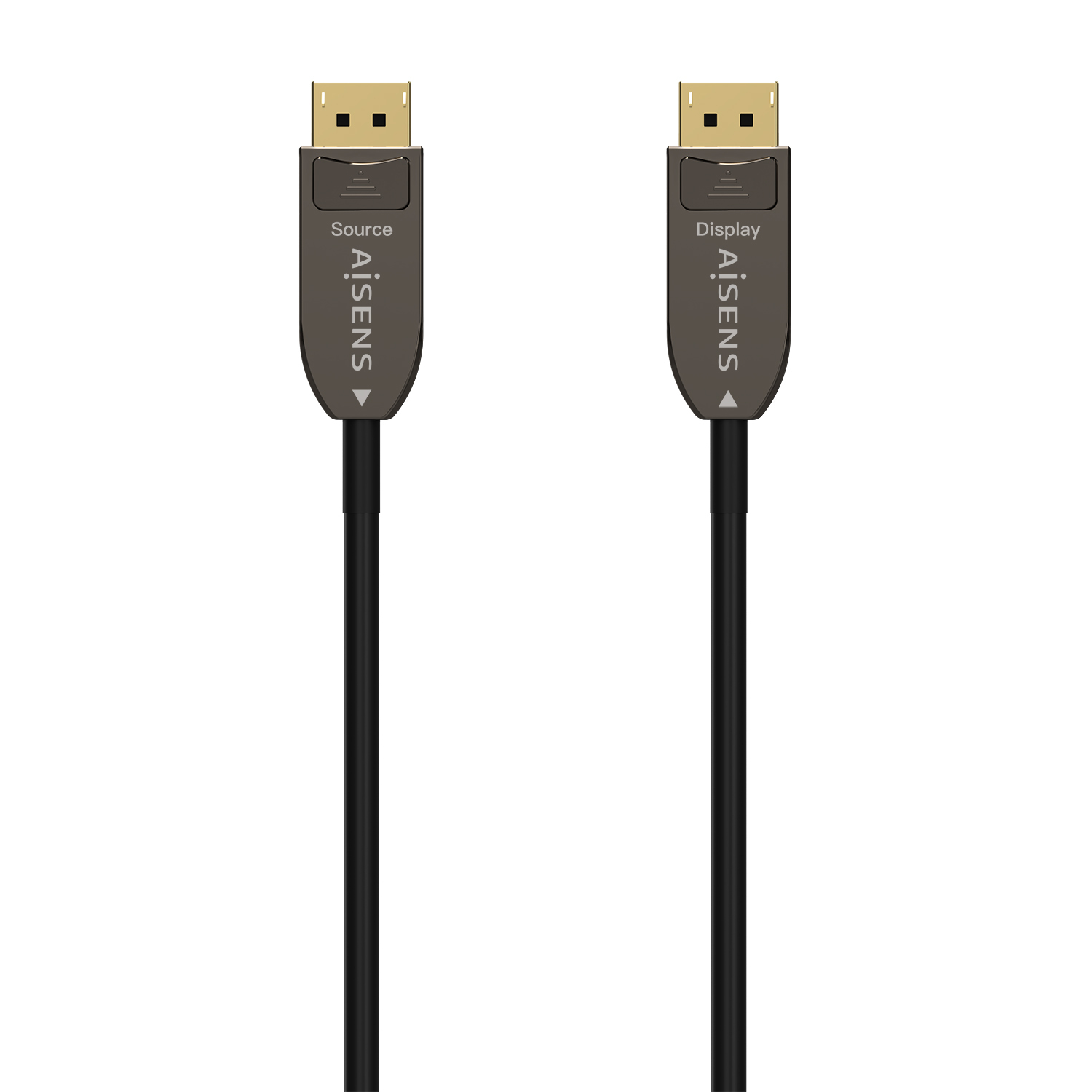 AISENS Cable DISPLAYPORT AOC V1.4 8K@60Hz 4K@120Hz 4:4:4 32.4Gbps, DP/M-DP/M, Negro, 10M