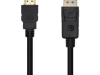 AISENS Cable Conversor DisplayPort A HDMI, DP/M-HDMI/M, Negro, 1.0m