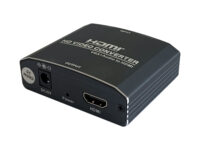 AISENS Conversor SVGA+Audio a HDMI con alimentación, SVGA/H+JACK 3.5/H-HDMI A/H, Negro