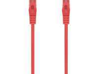 AISENS Cable de Red Latiguillo RJ45 LSZH Cat.6A 500 Mhz UTP AWG24, Rojo, 0.5M