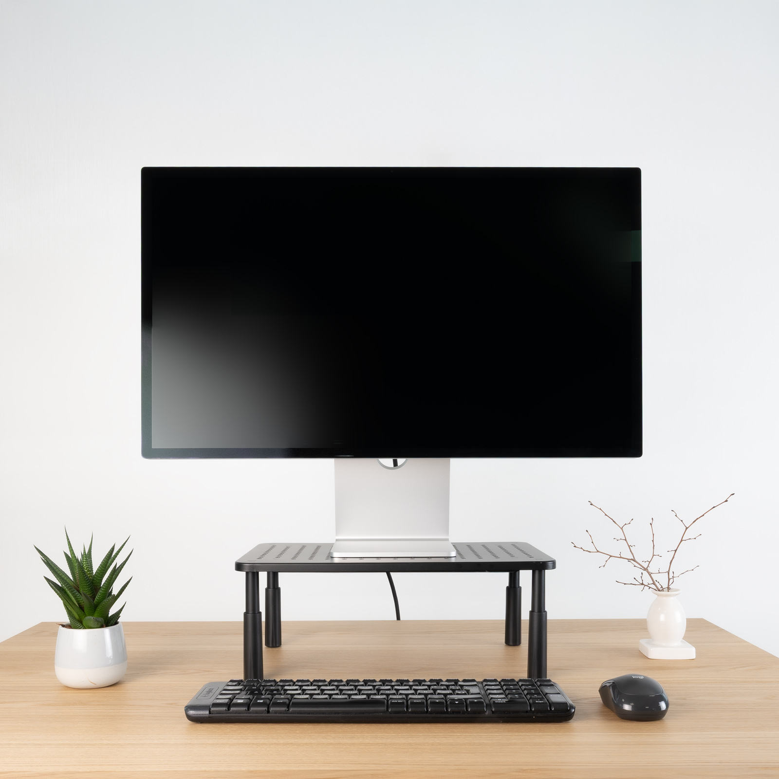 TooQ Soporte Elevador Multiusos para Monitor/Portátil, Negro - Imagen 3
