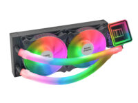 Mars Gaming ML-ULTRA240 Negro, Refrigeración Líquida CPU, TDP 500W, Espejo Infinito, 2 Ventiladores Silenciosos FDB ARGB, Tubos ARGB, Multisocket Universal