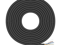 AISENS Cable de Red Exterior Impermeable RJ45 Cat.6 UTP Rígido CCA AWG23, Negro, 100M