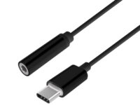 AISENS Conversor USB-C a audio estilo Apple, USB-C/M-Jack 3.5/H, Negro, 15 cm