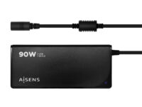 AISENS ASLC-90WAUTO-BK adaptador e inversor de corriente Interior 90 W Negro