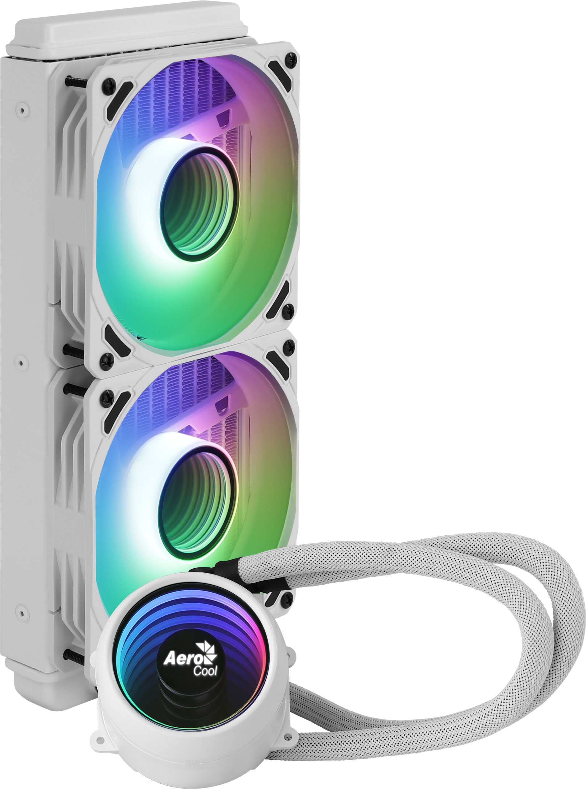 Aerocool MIRAGEL240W Refrigeración Líquida CPU 2xVentilador 12cm ARGB TDP 400W Blanco - Imagen 3