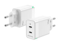 AISENS Cargador Gan 45W, 2xUSB-C PD3.0 QC4.0, Blanco
