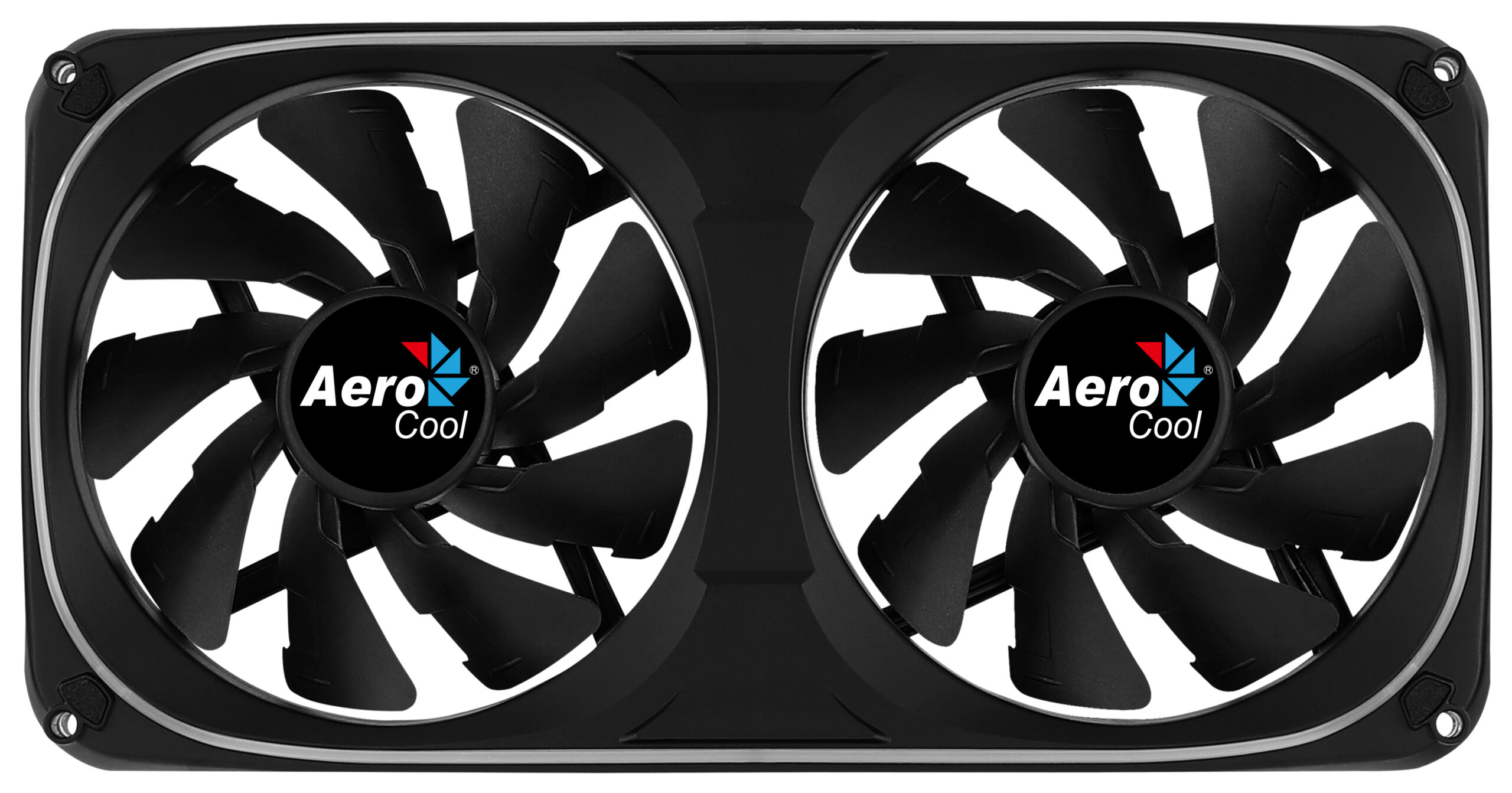 Aerocool ASTRO24 Doble Ventilador PC 12cm ARGB LED Soporte Antivibración Negro - Imagen 3