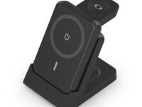 AISENS Cargador Inalambrico USB-C 4 en 1 De 15W Para Movil, Apple Watch, Auriculares Con Estuche De Carga, Negro