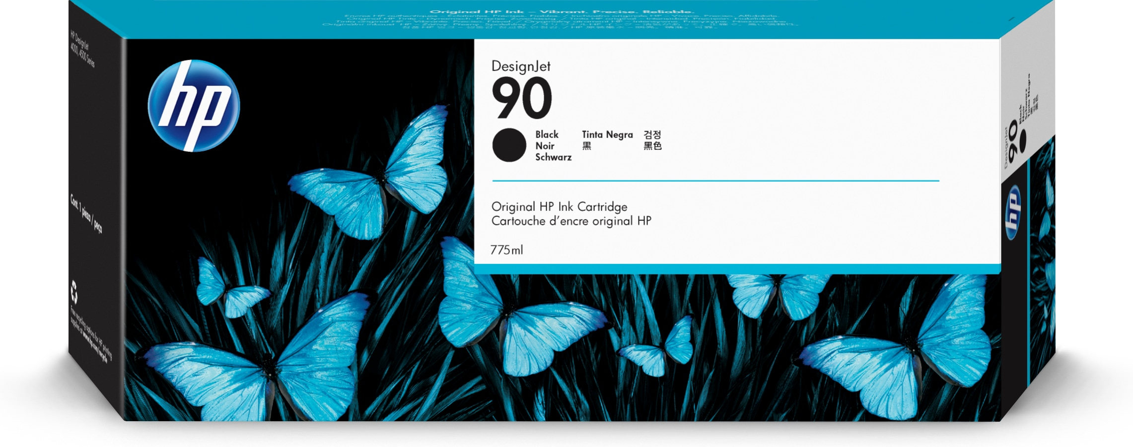 HP Cartucho de tinta DesignJet 90 negro de 775 ml