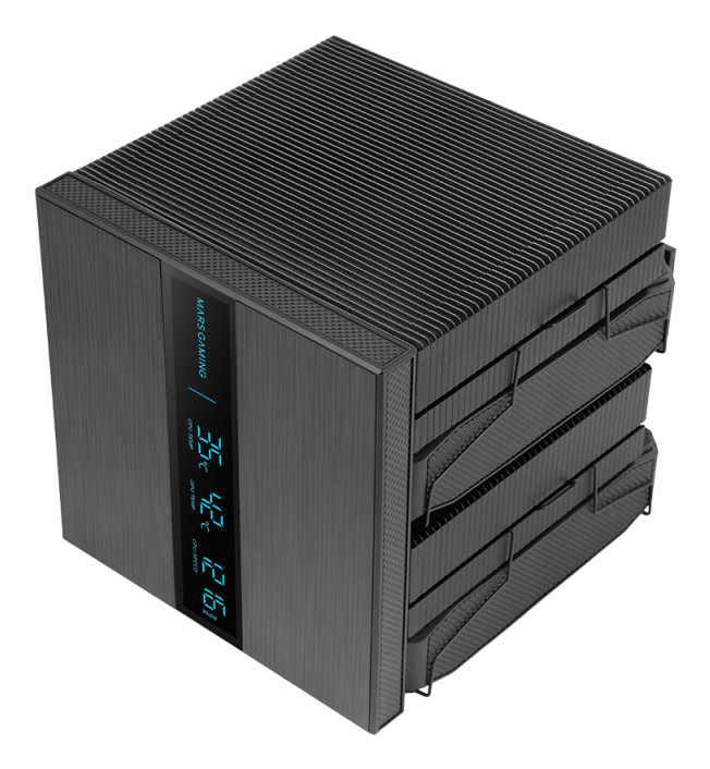 Mars Gaming MCPU-LCDPRO Procesador Refrigerador de aire 12 cm Negro 1 pieza(s) - Imagen 3