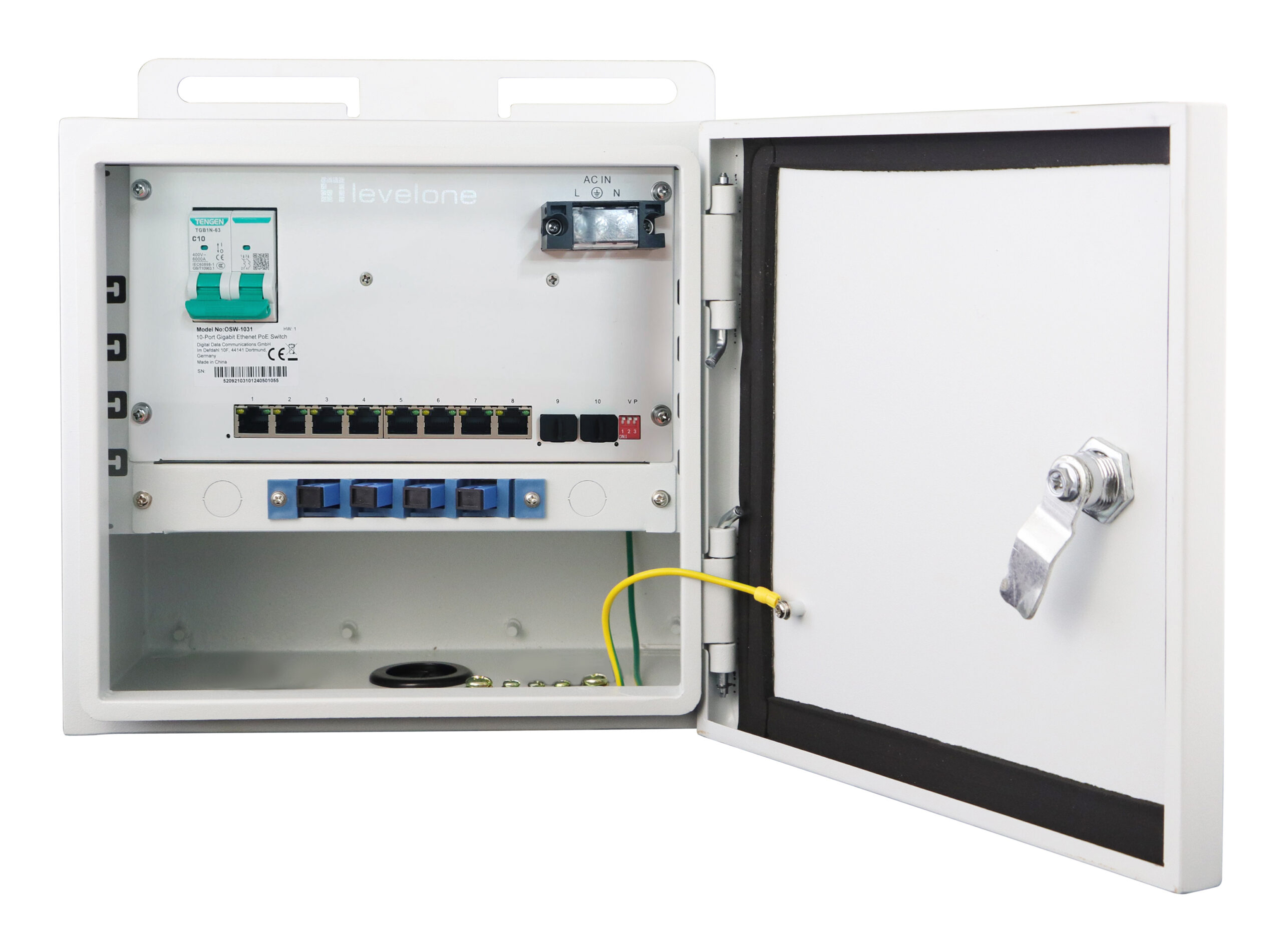 LevelOne OSW-1031 switch No administrado 2.5G Ethernet (100/1000/2500) Energía sobre Ethernet (PoE) Negro