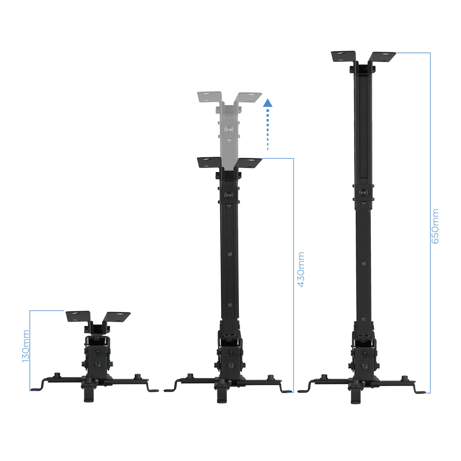 TooQ SOPORTE UNIVERSAL INCLINABLE DE TECHO PARA PROYECTOR NEGRO - Imagen 2