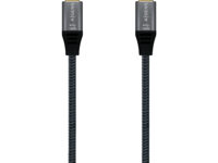 AISENS Cable USB 3.2 Gen2X2 Aluminio 20Gbps 5A 100W E-Mark, Tipo USB-C/M-USB-C/M, Gris, 2.0M