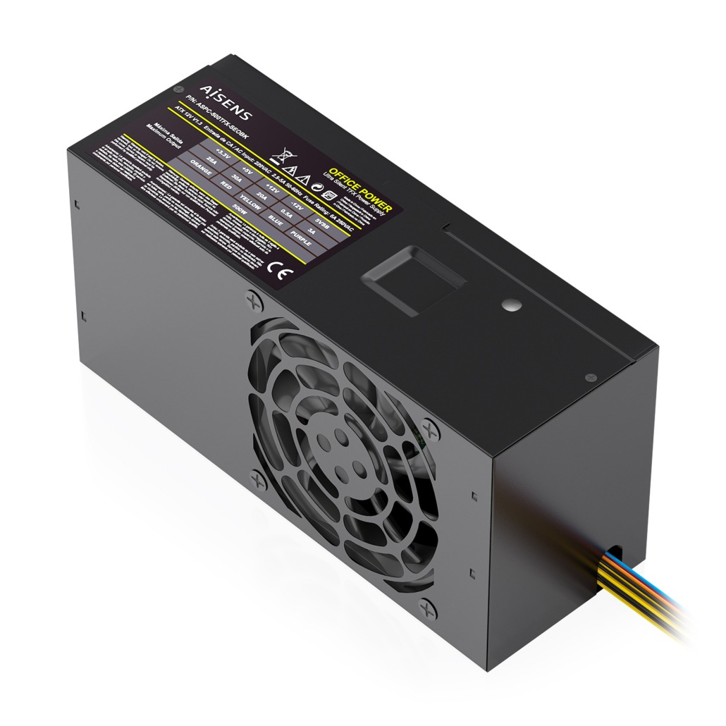 AISENS Fuente Alimentacion TFX 500W OEM, Negra - Imagen 2