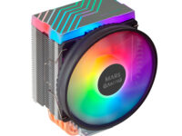 Mars Gaming Disipador CPU Dual ARGB, 4 Heatpipes HCT, TDP 160 W, Ventilador Ultra-silencioso PWM 11 cm, MCPU44