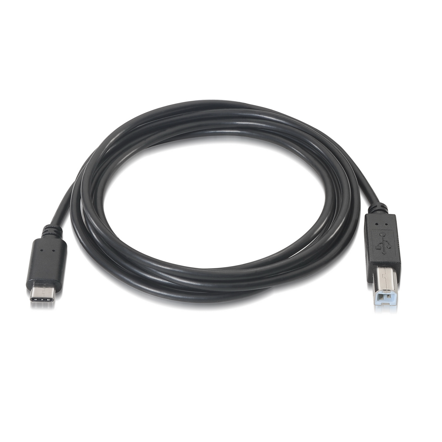 AISENS A107-0053 cable USB USB 2.0 1 m USB C USB B Negro - Imagen 2
