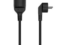 AISENS Cable Alargador de Alimentacion Schuko, CEE7/M-CEE7/H, Negro, 5.0M