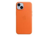 Funda Apple de Piel para iPhone 14 con MagSafe Naranja (MPP83ZM/A)