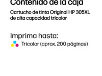 HP Cartucho de tinta Original 305XL de alta capacidad tricolor