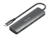 AISENS USB-C Dock 6 en 1, USB-C A, 1x HDMI, 3x USB-A, 1x SD, 1x MicroSD, Gris, 15cm