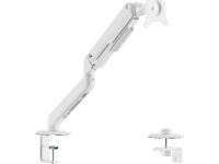 AISENS Soporte de Mesa Eco Contrapeso Giratorio e Inclinable para Monitor/TV 9kg (3 PIVOTES, 1 BRAZO) de 17-32, Blanco