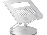 AISENS Soporte de Sobremesa XL Giratorio Ajustable para Portátil / Tablet 10-17, Plata