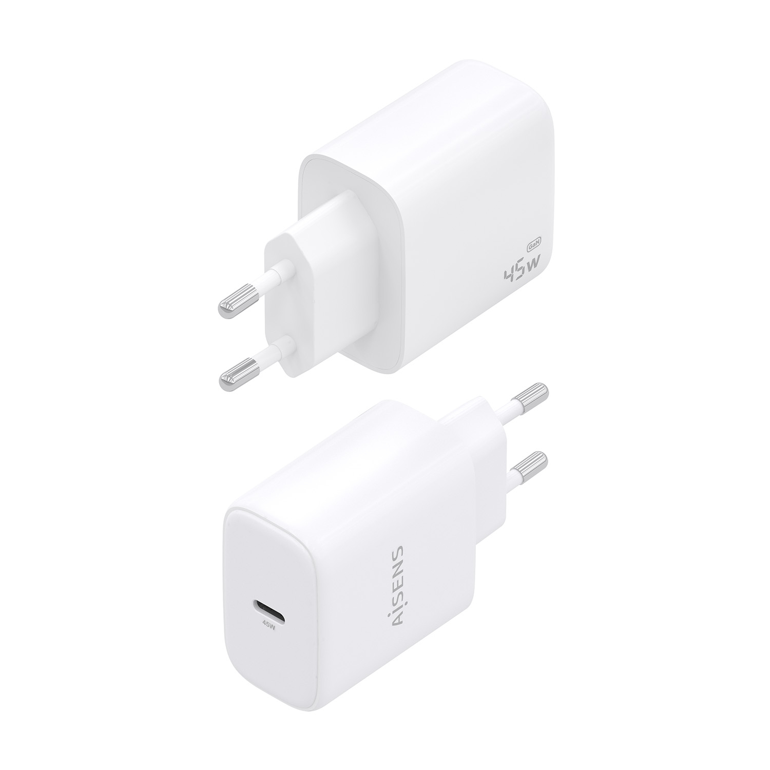 AISENS Cargador GaN 45W, 1xUSB-C PD3.0, Blanco - Imagen 3