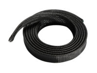 AISENS Organizador de cable poliéster 20mm, Negro, 1.0m