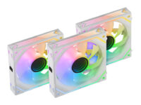 Mars Gaming MF-LINKFINITYKIT, Kit 3x Ventiladores Modulares PWM 120mm, Sistema de Conexión LINKFINITY, Iluminación Infinity Mirror ARGB 360º y Controladora ARGB, Ultra-silenciosos 12dB, Blanco