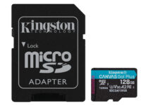 Kingston Technology Tarjeta microSDXC Canvas Go Plus Gen4 de 128 GB, 200 MB/s, A2 U3 V30 y adaptador
