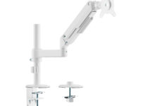 AISENS Soporte de Mesa Eco Contrapeso Giratorio e Inclinable para Monitor/TV 9kg (3 PIVOTES, 1 BRAZO) de 17-32, Blanco