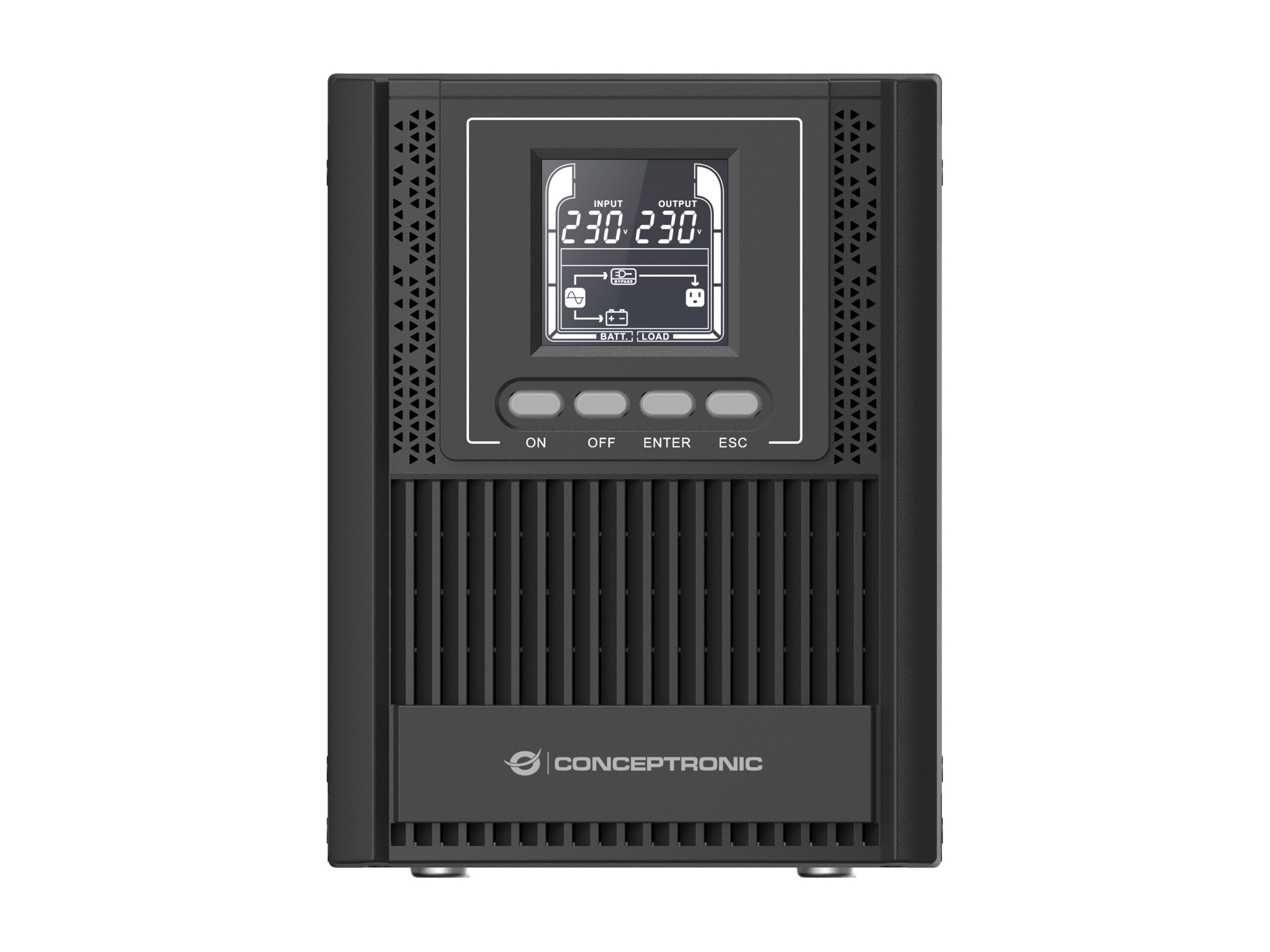 Conceptronic ZEUS52E1K sistema de alimentación ininterrumpida (UPS) Doble conversión (en línea) 1 kVA 900 W 4 salidas AC - Imagen 2