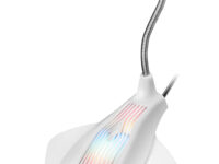 Mars Gaming MMICX, Micrófono Estudio Profesional LED, Mute, USB+Jack 3.5mm, Negro