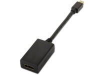 AISENS A125-0137 adaptador de cable de vídeo 0,15 m Mini DisplayPort HDMI Negro