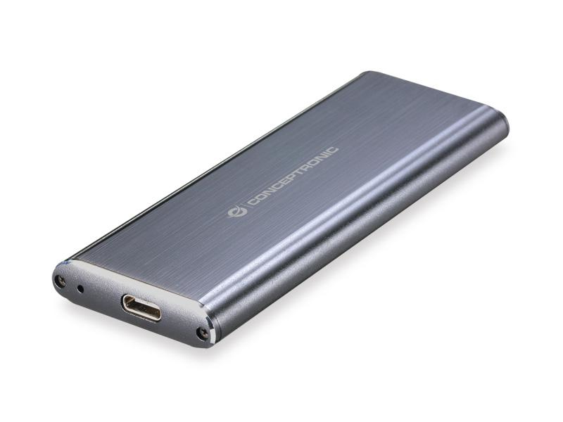Conceptronic HDE01G caja para disco duro externo Caja externa para unidad de estado sólido (SSD) Gris M.2