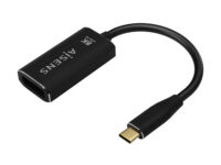 AISENS Conversor Aluminio USB-C a Displayport 8K@60Hz, USB-C/M-DP/H, Negro, 15cm