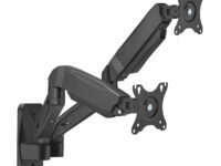 AISENS Soporte De Pared Pro Contrapeso Giratorio E Inclinable Para Monitor/tv 9kg (3 Pivotes, 2 Brazos) De 17-32, Negro