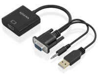 AISENS Cable conversor SVGA+Audio a HDMI, SVGA/M+Jack 3.5/M+USB-A/M-HDMI A/H, Negro, 20cm