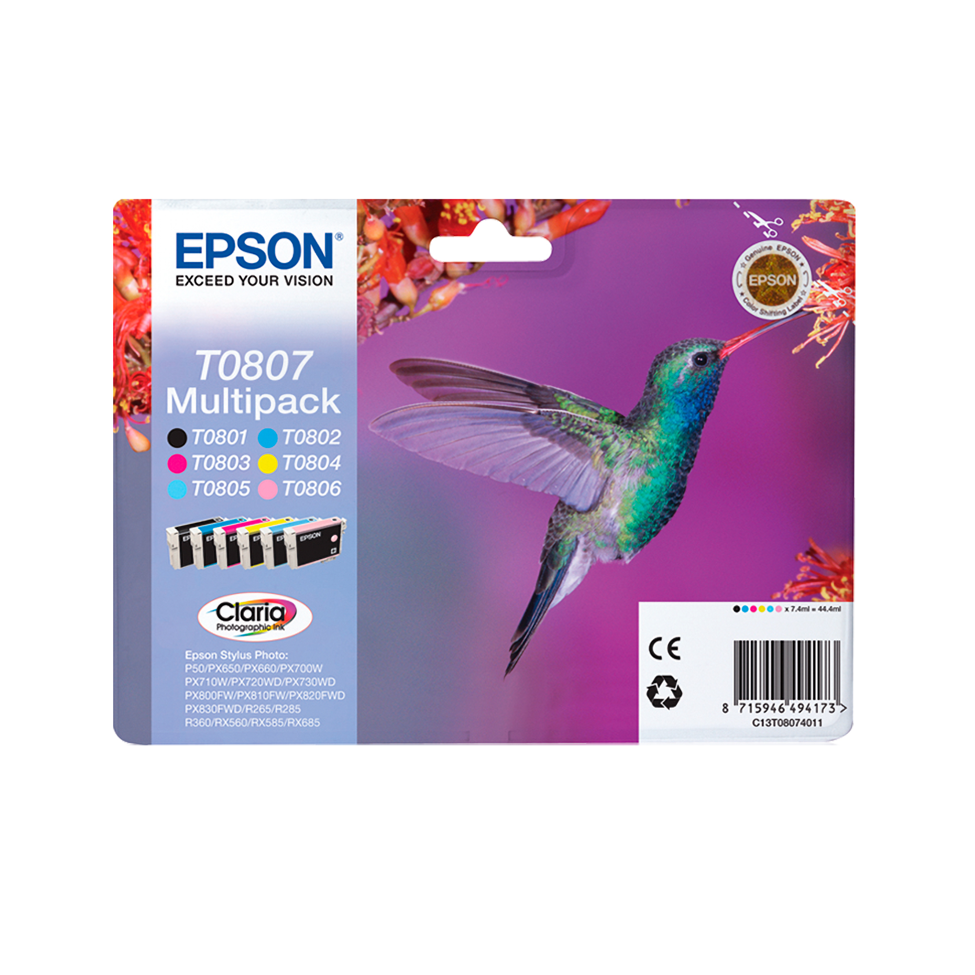 Epson Hummingbird Cartucho T0803 magenta